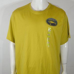 Eddie Bauer Men's T shirt 3XLB Short Sleeve Bass Graphic Tee Mustard NWT
